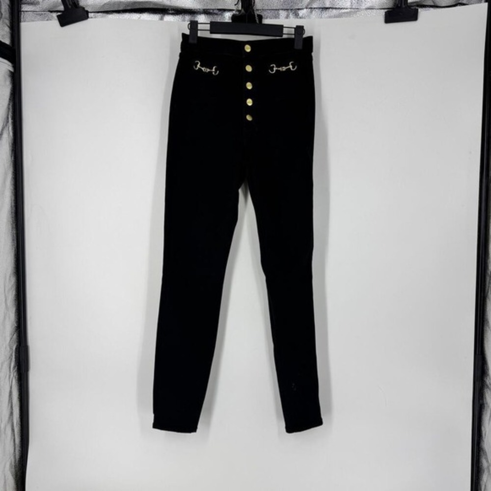 J BRAND Sabine High-rise‎ Skinny Jeans In Black - Picture 2 of 7